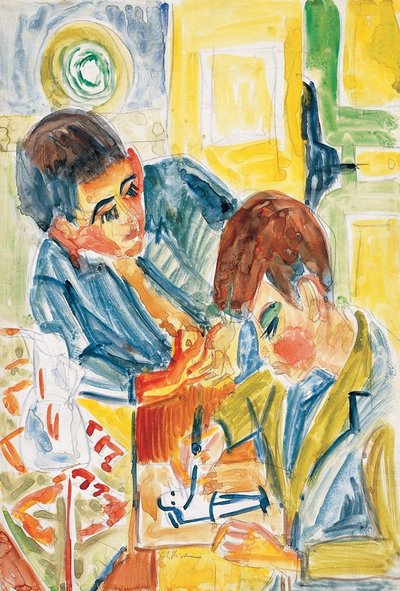 Drawing Boys by Ernst Ludwig Kirchner